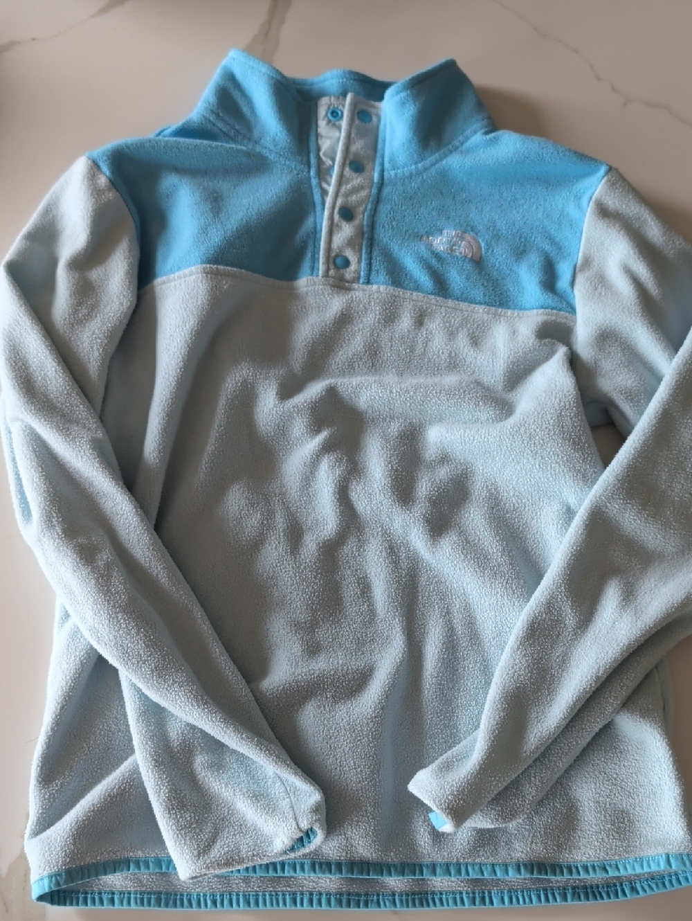 The North Face Two-Tone Blue Fleece Pullover